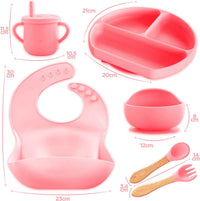 🥄 7-Piece Silicone Baby Cutlery Set – Safe Feeding Kit for Toddlers 👶 BPA-Free