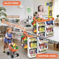 🛒 Supermarket Play Set for Kids (60 pcs) – Shop, Scan & Play! 🧃🍎