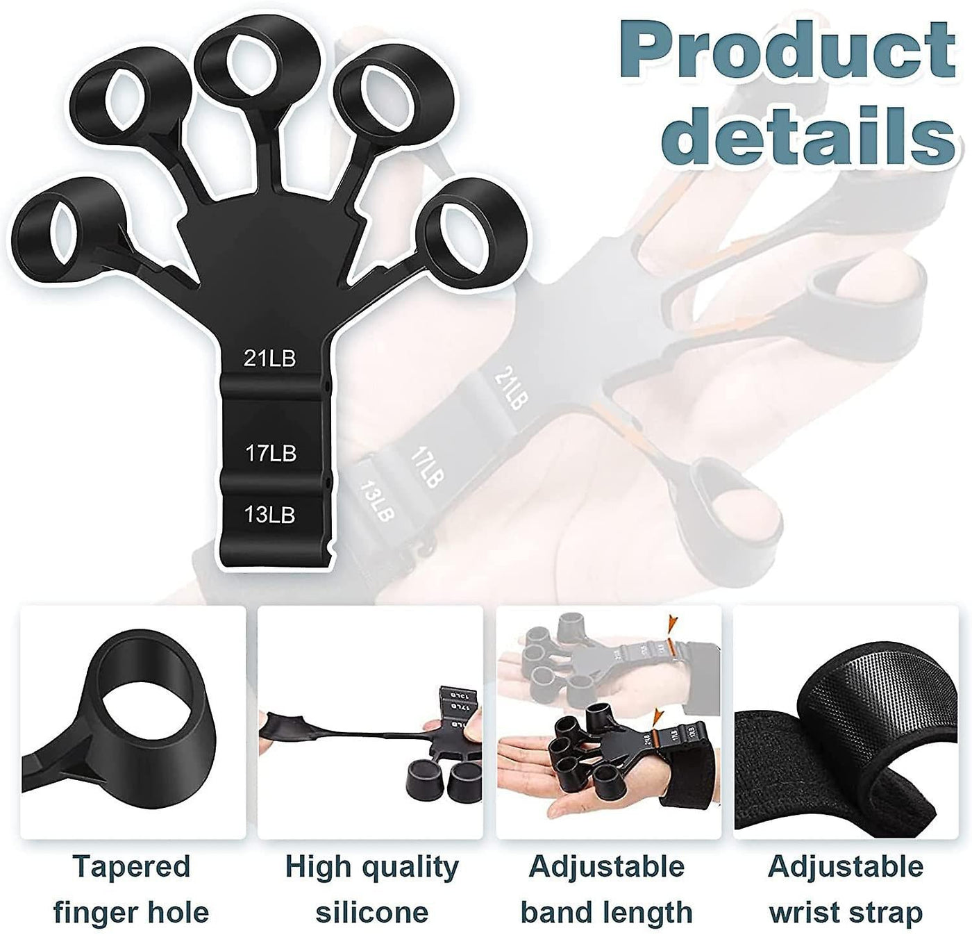 💪 Metal-Hook Grip Strength Trainer – Adjustable Hand Exerciser for Power & Endurance